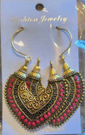 Ivory Bohemian Ornate Loop Earrings