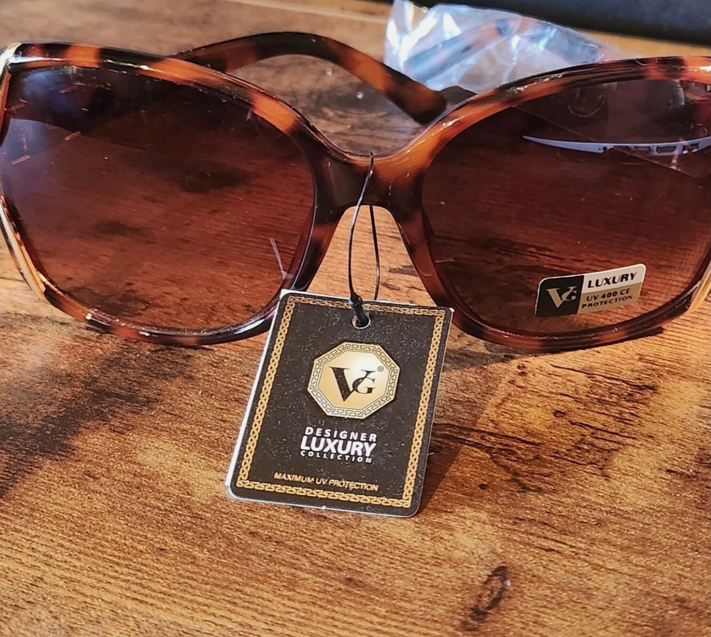 VG Luxury Butterfly Sunglasses - Brown Tone Lens/Leopard Frame