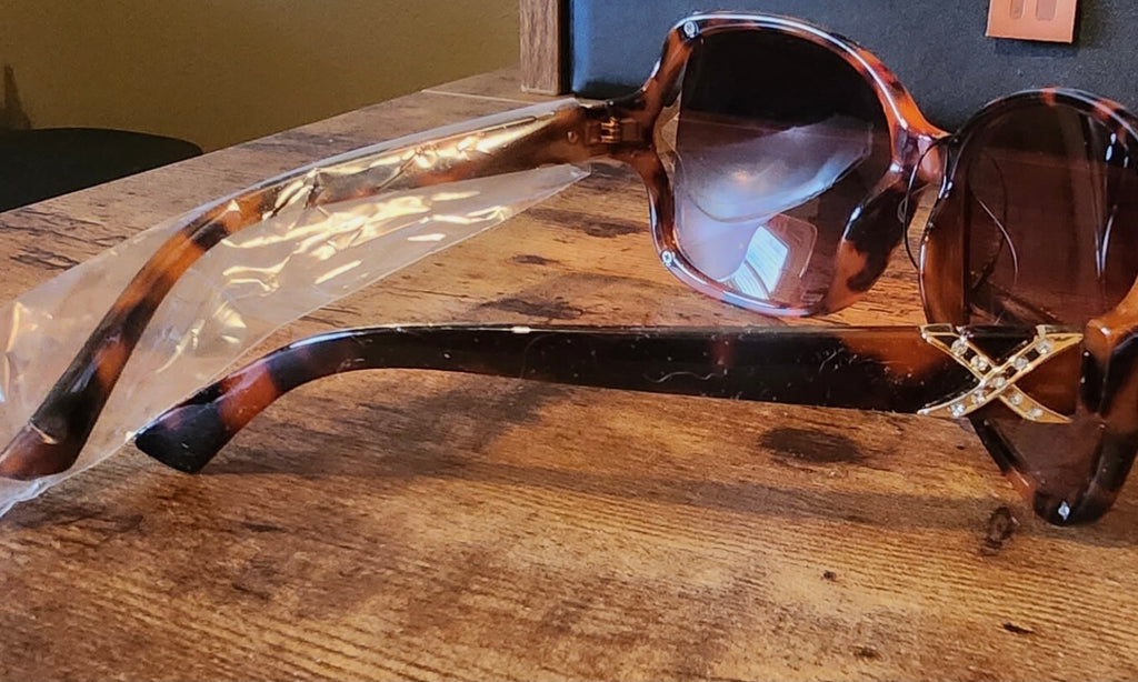 VG Luxury Butterfly Sunglasses - Brown Tone Lens/Leopard Frame