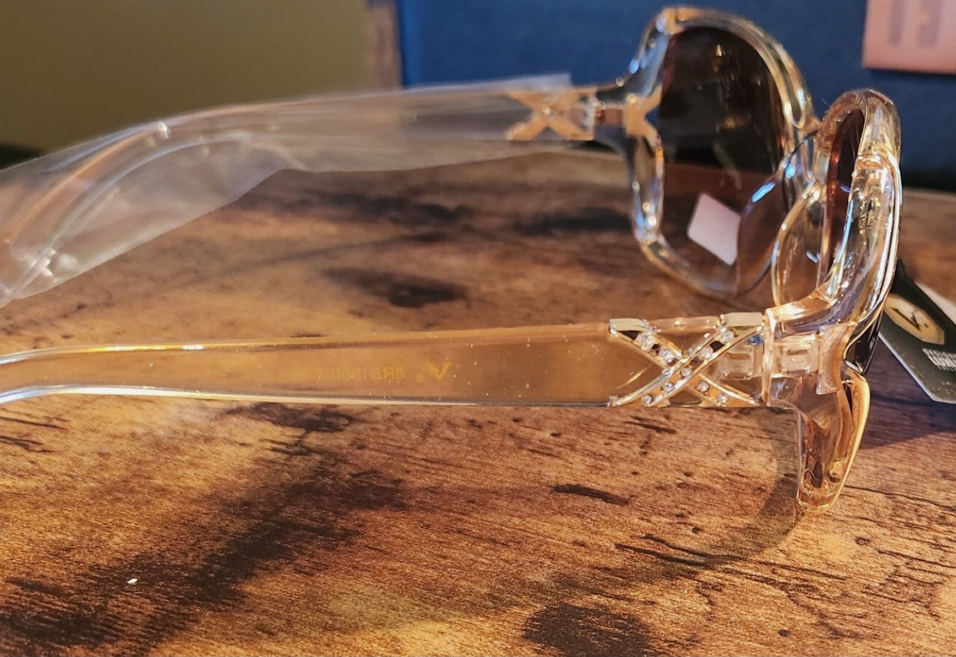 VG Luxury Butterfly Sunglasses - Gold Tone frame w/ brown lens