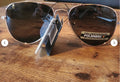 Aviator Style Sunglasses -Black Tone Lens Gold Tone Frame Blocks 100% UVA/UVB