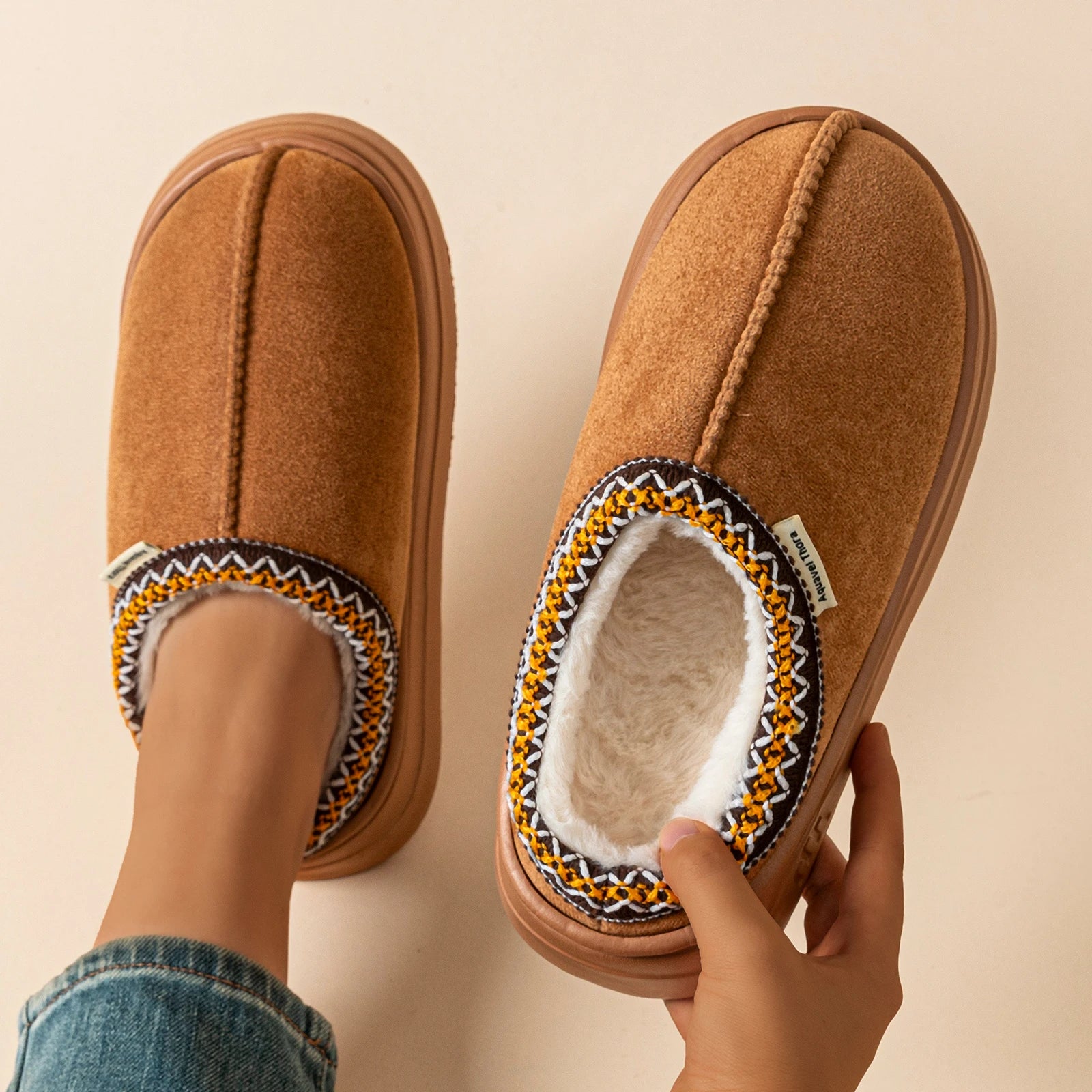 Winter Anti-slip Women's Soft Slipper Boots Fashion Couples Outdoor