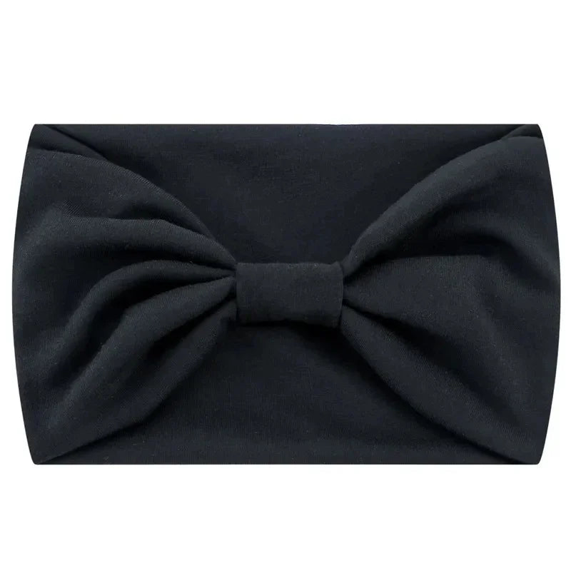 Head Band Women Hair Accessories Solid Wide Headband Bowknot Turbans