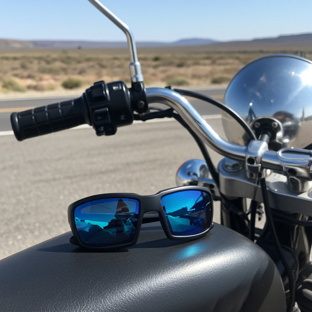 Chopper Sunglasses -Gold Tone Lens Blocks 100% UVA & UVB